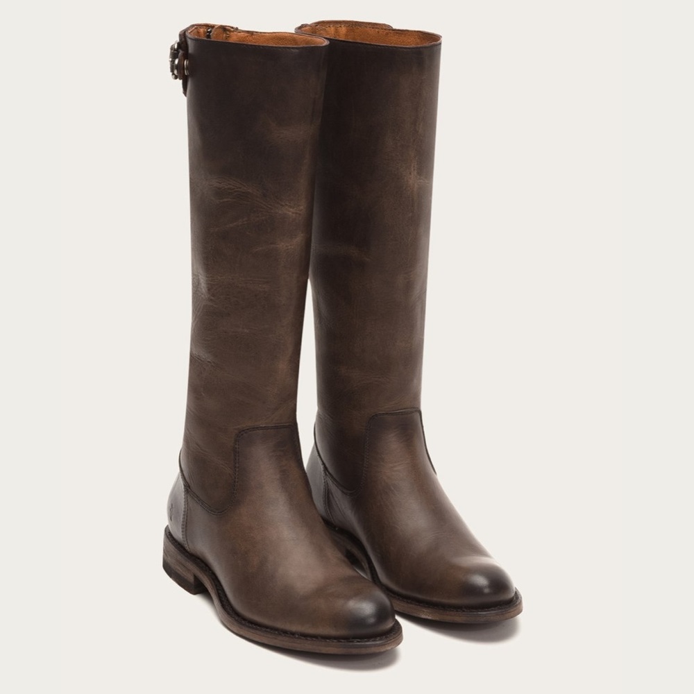 New Frye Jayden Buckle Back Zip Boots - Picture 2 of 7